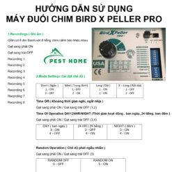 Hướng dẫn sử dụng máy đuổi chim Bird X Peller Pro