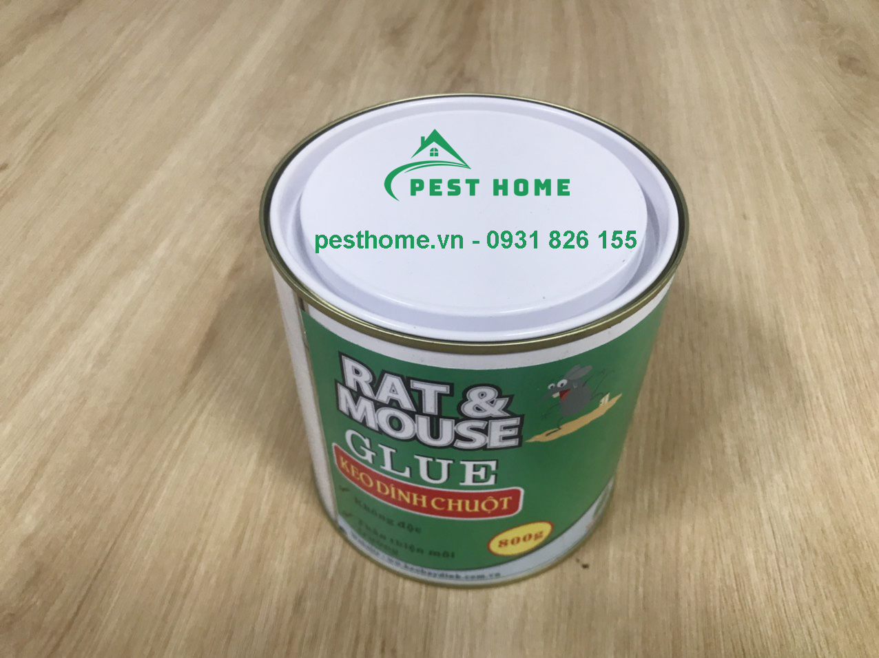 lon keo bay chuot 800g Lon keo bẫy chuột 800g