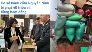 Cơ sở bánh cốm Nguyên Ninh bị phạt và dừng hoạt động