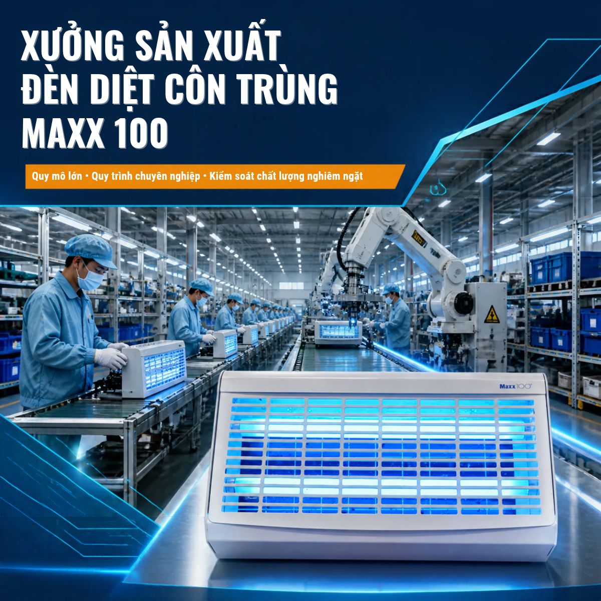Nhà xưởng đèn diệt côn trùng